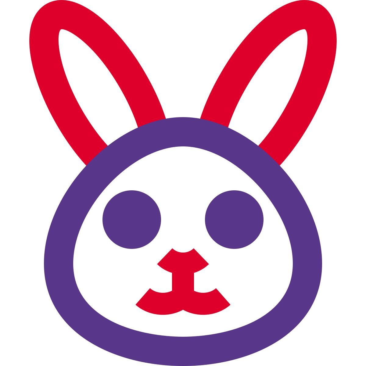 rabbit cute face pictorial representation emoji for chat icon