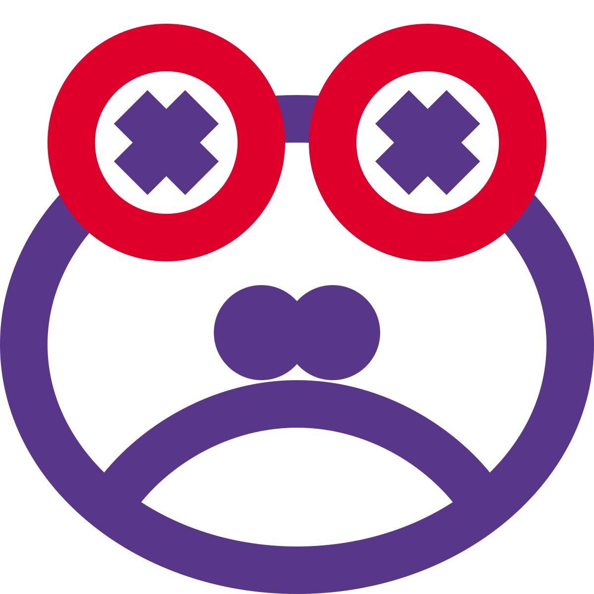relaxed and neutral frog facial expression emoticon icon