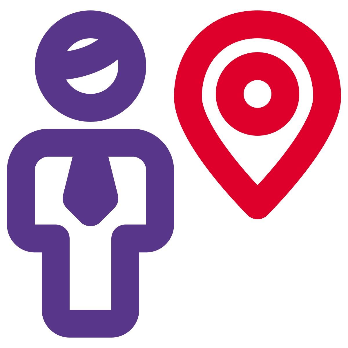 localização remota do empresário para rastreamento icon