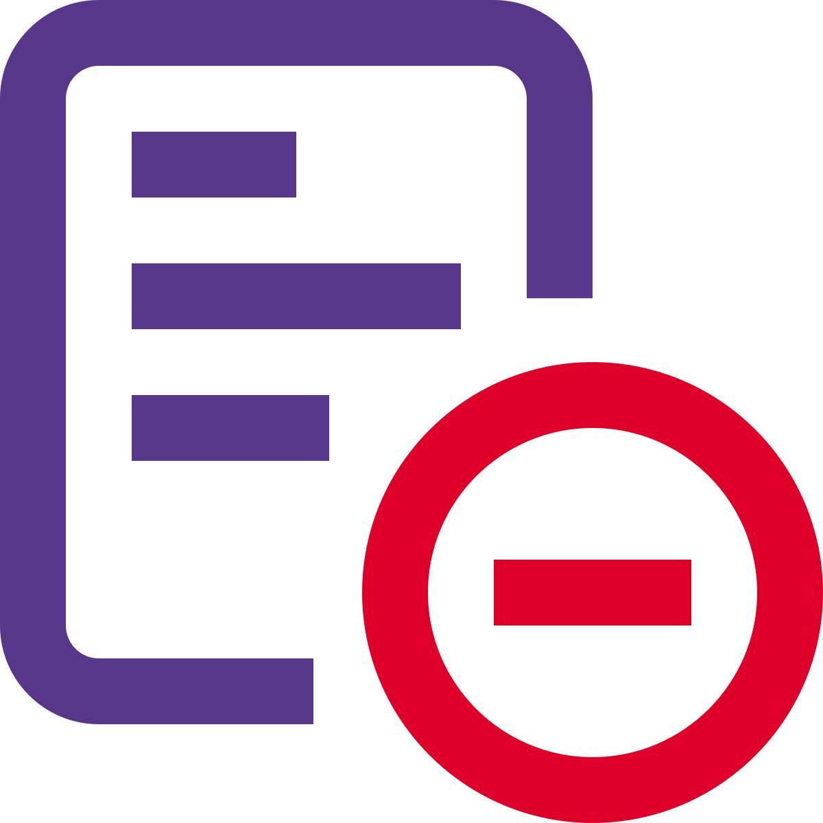 remove document icon