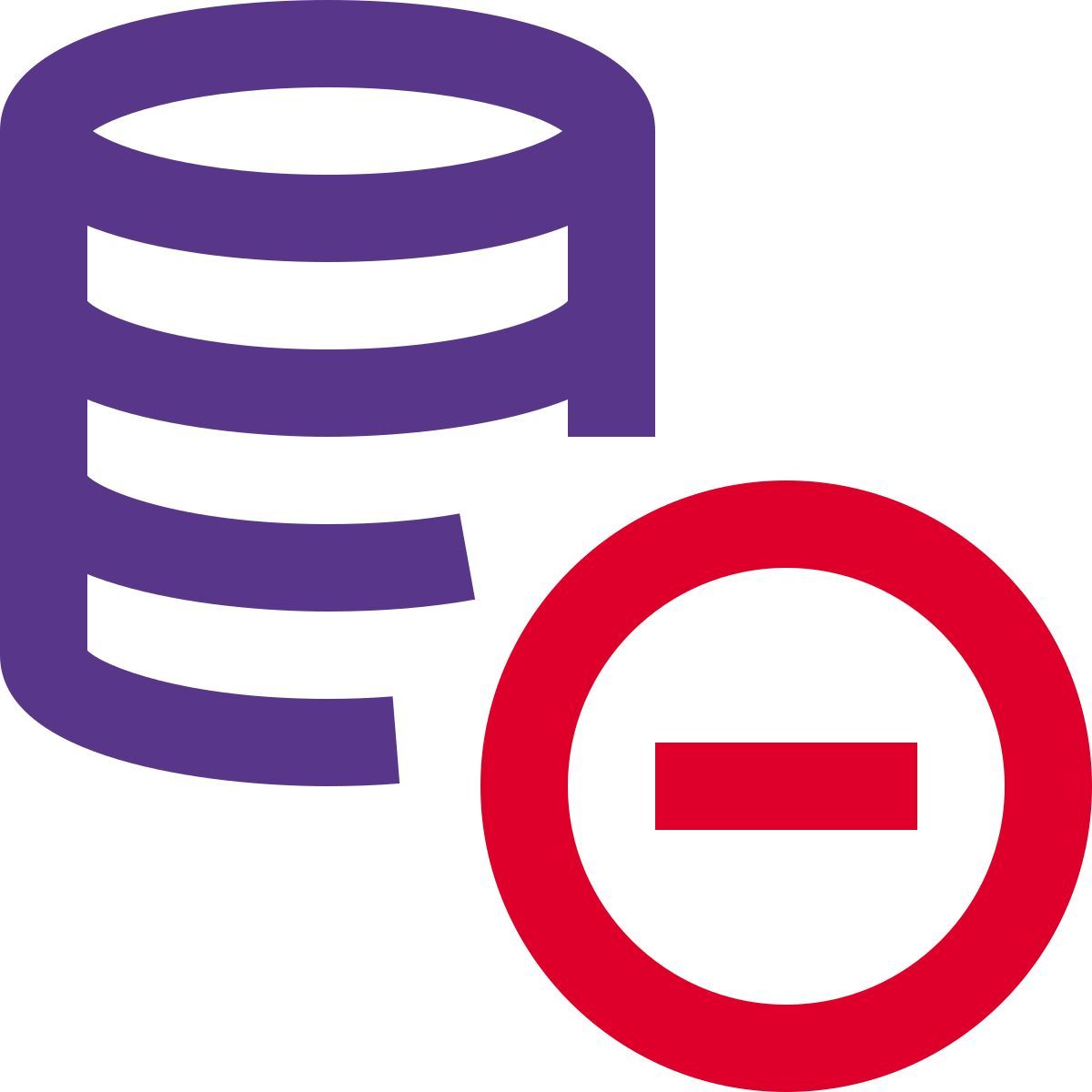 remove database icon