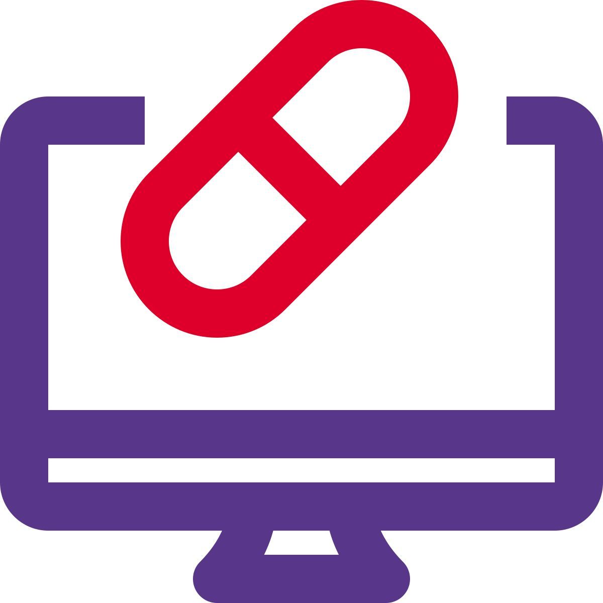 recherche externe médicaments sur un ordinateur de bureau isolé sur fond blanc médicaments duo tal revivo icon