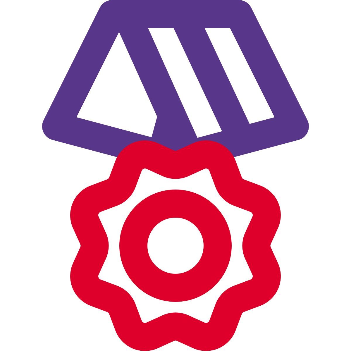 flower shaped medal icon