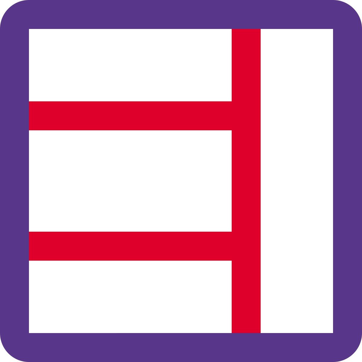 cuadrícula con barra lateral icon