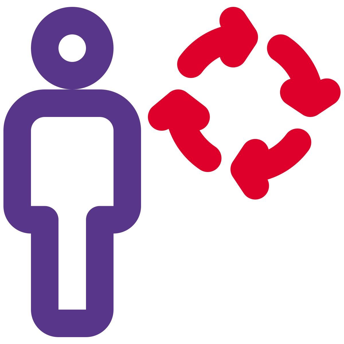 Routine shift for the work process with loop arrows icon