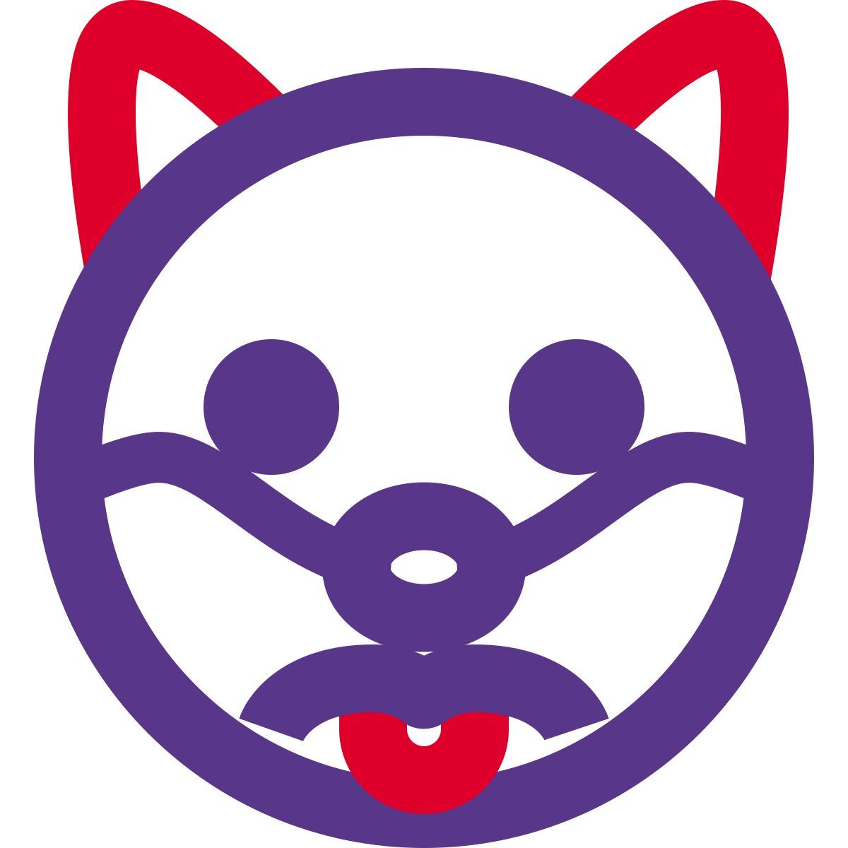 icon sad dog face pictorial representation chat emoticon