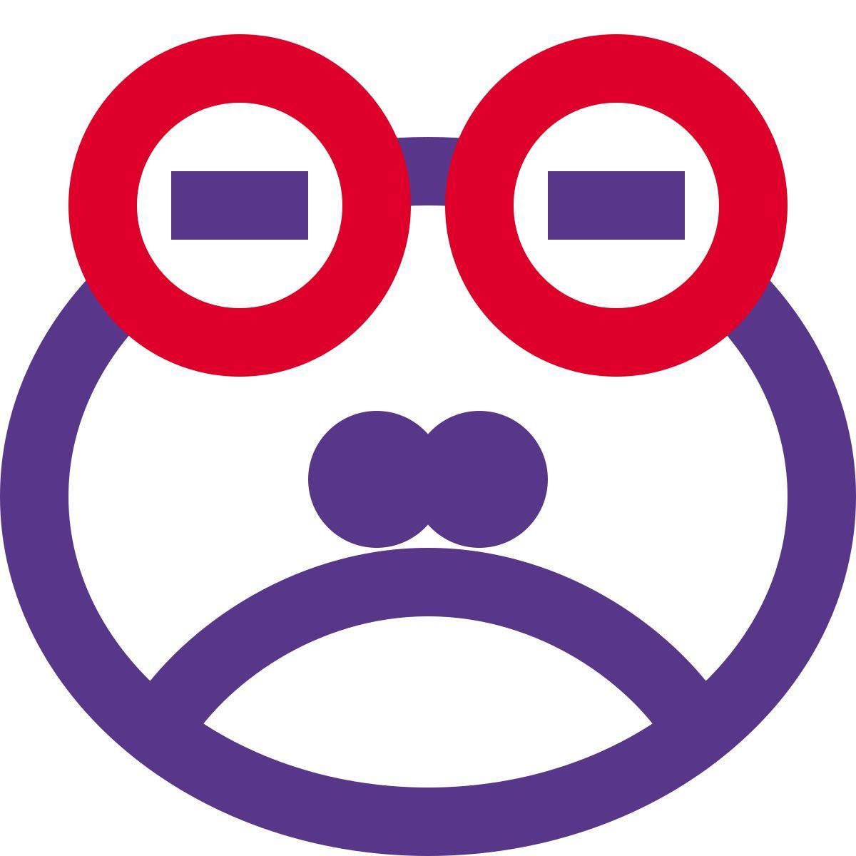 emoji grenouille au visage triste avec les yeux fermés icon