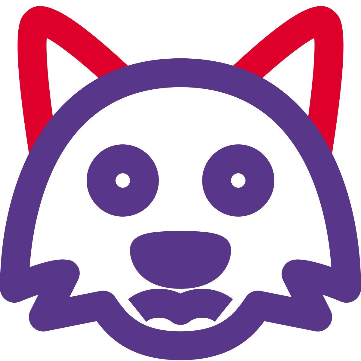 sad fox frowning pictorial representation chat emoticon icon