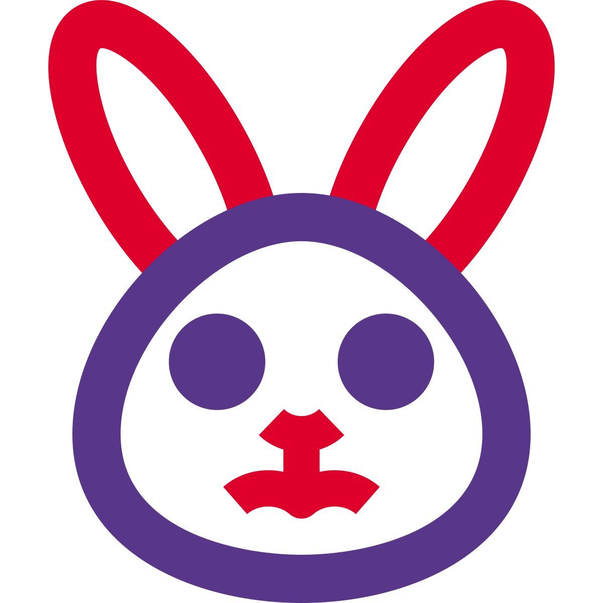 sad rabbit frowning pictorial representation chat emoticon icon