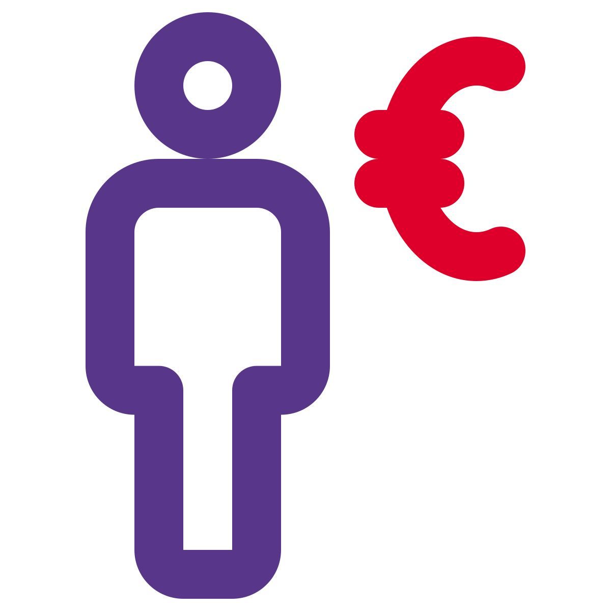 salary transferred in euro money tender layout icon