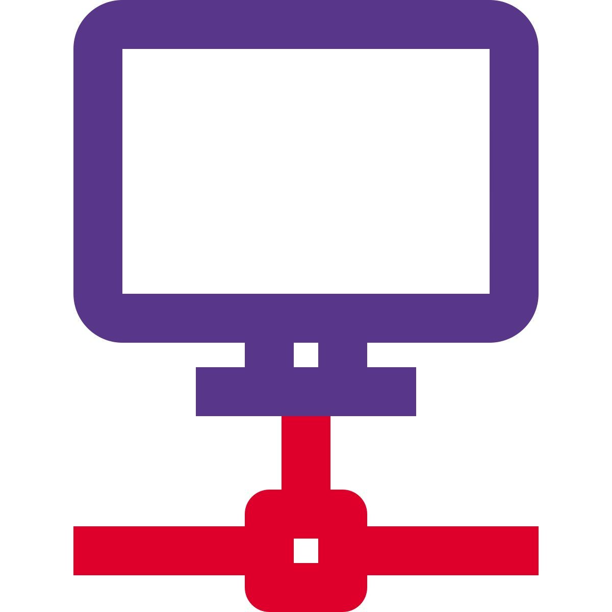computador conectado icon