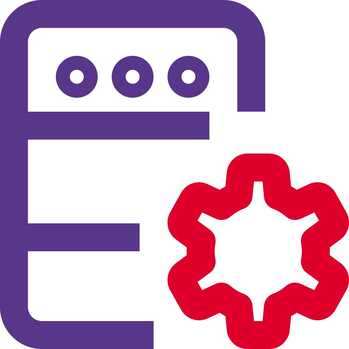 configurações do servidor icon