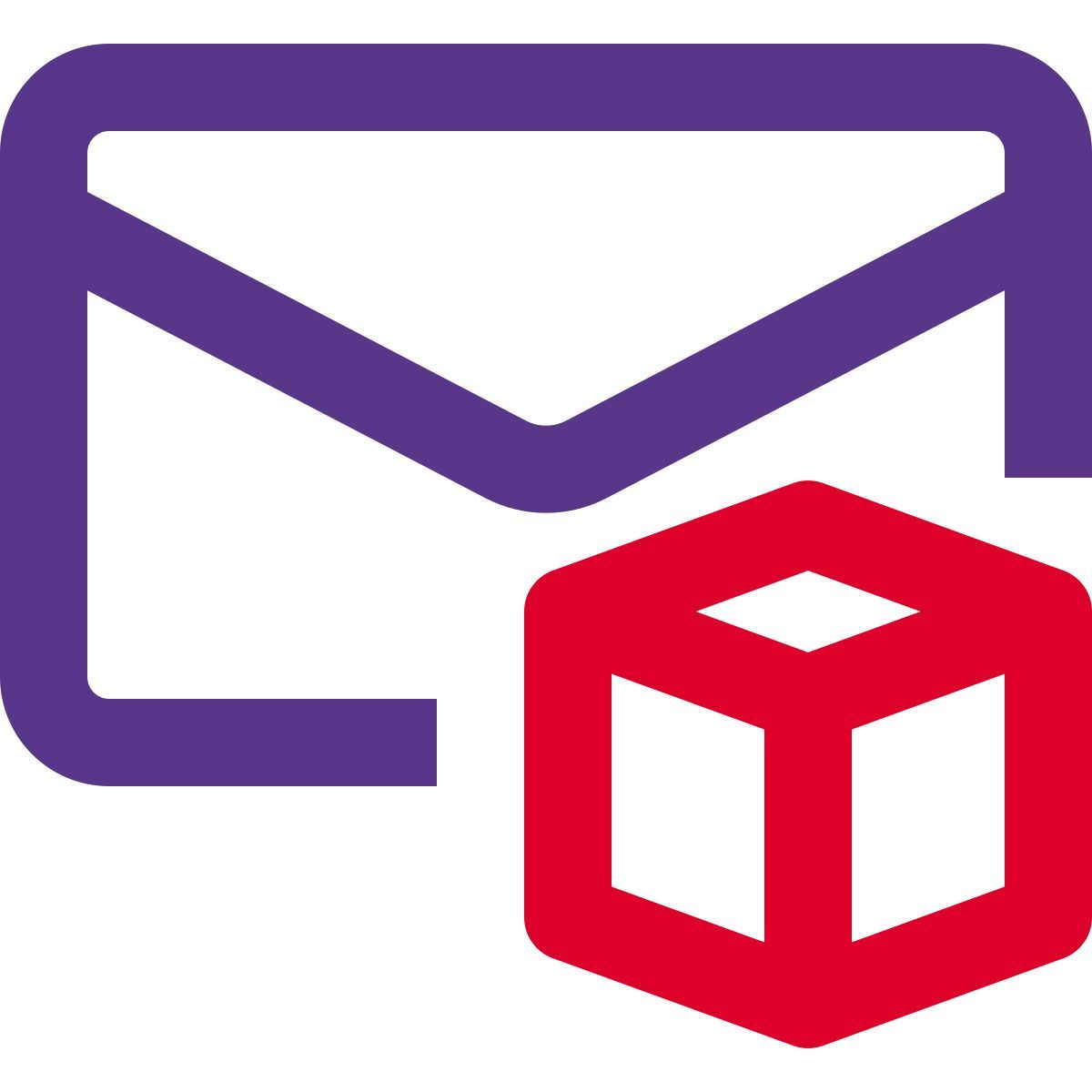 mail 3d model icon