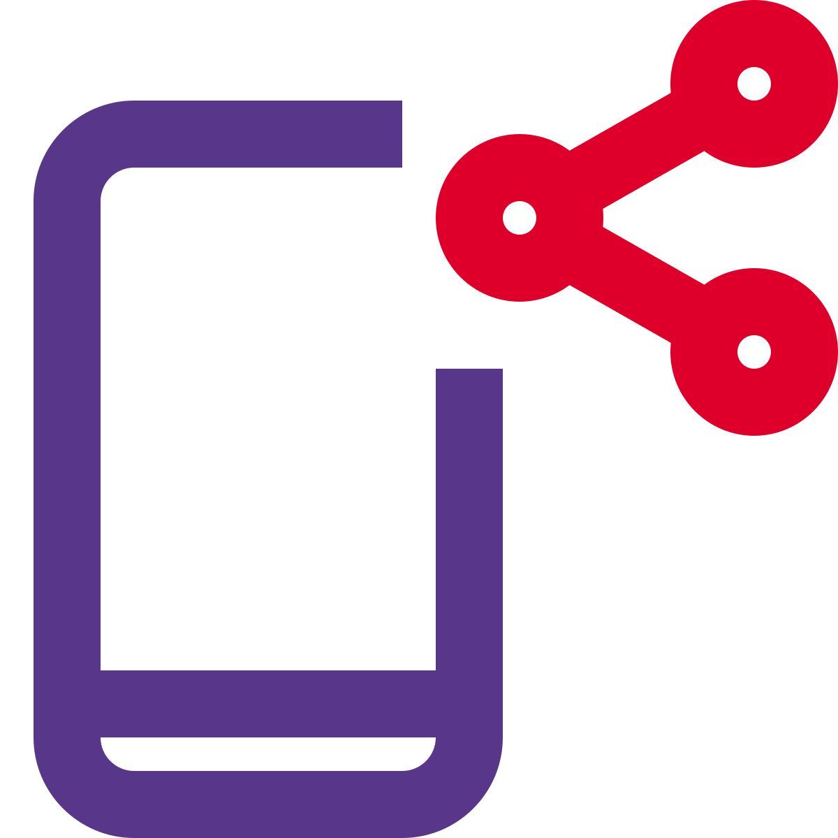 smartphone daten teilen icon