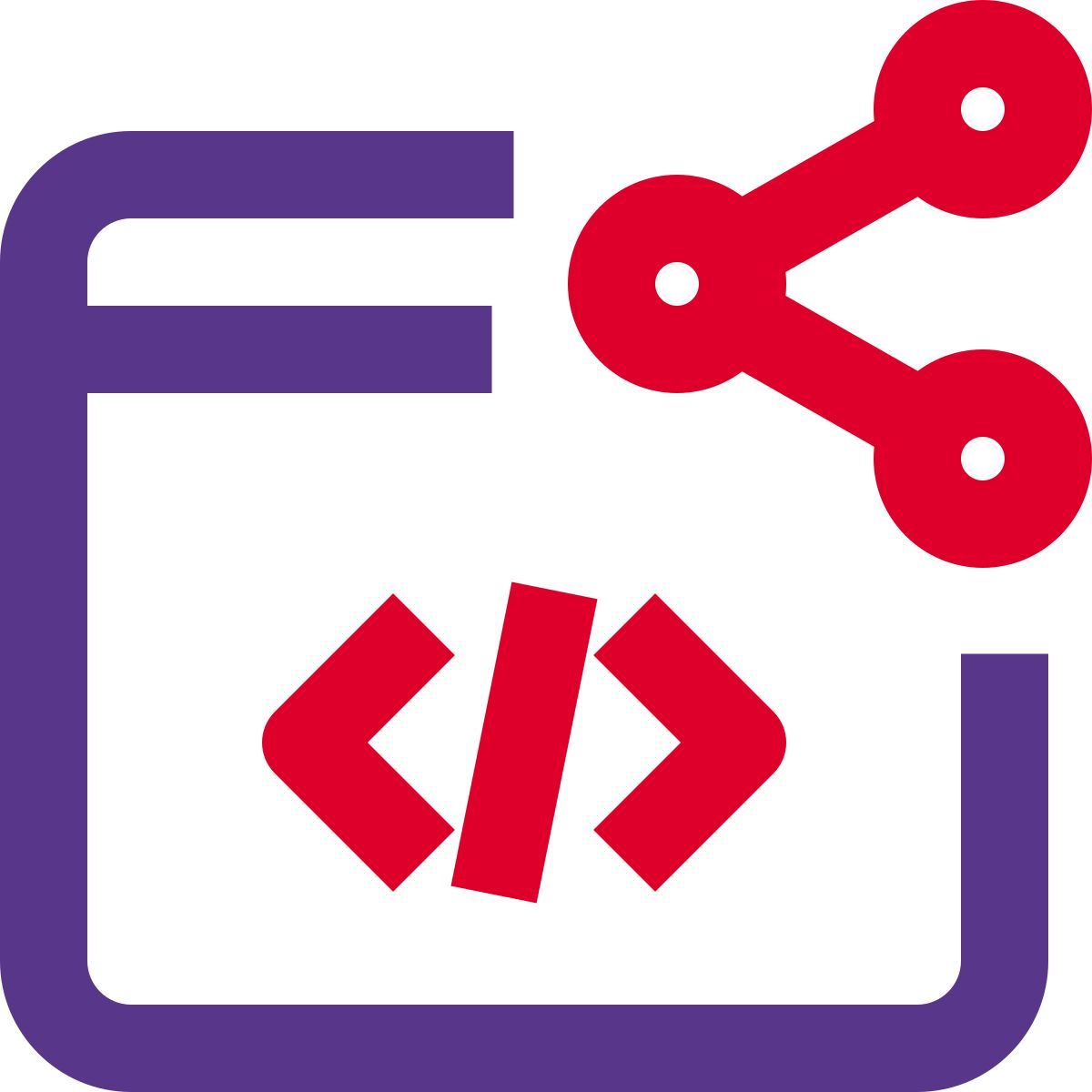 share programming code icon