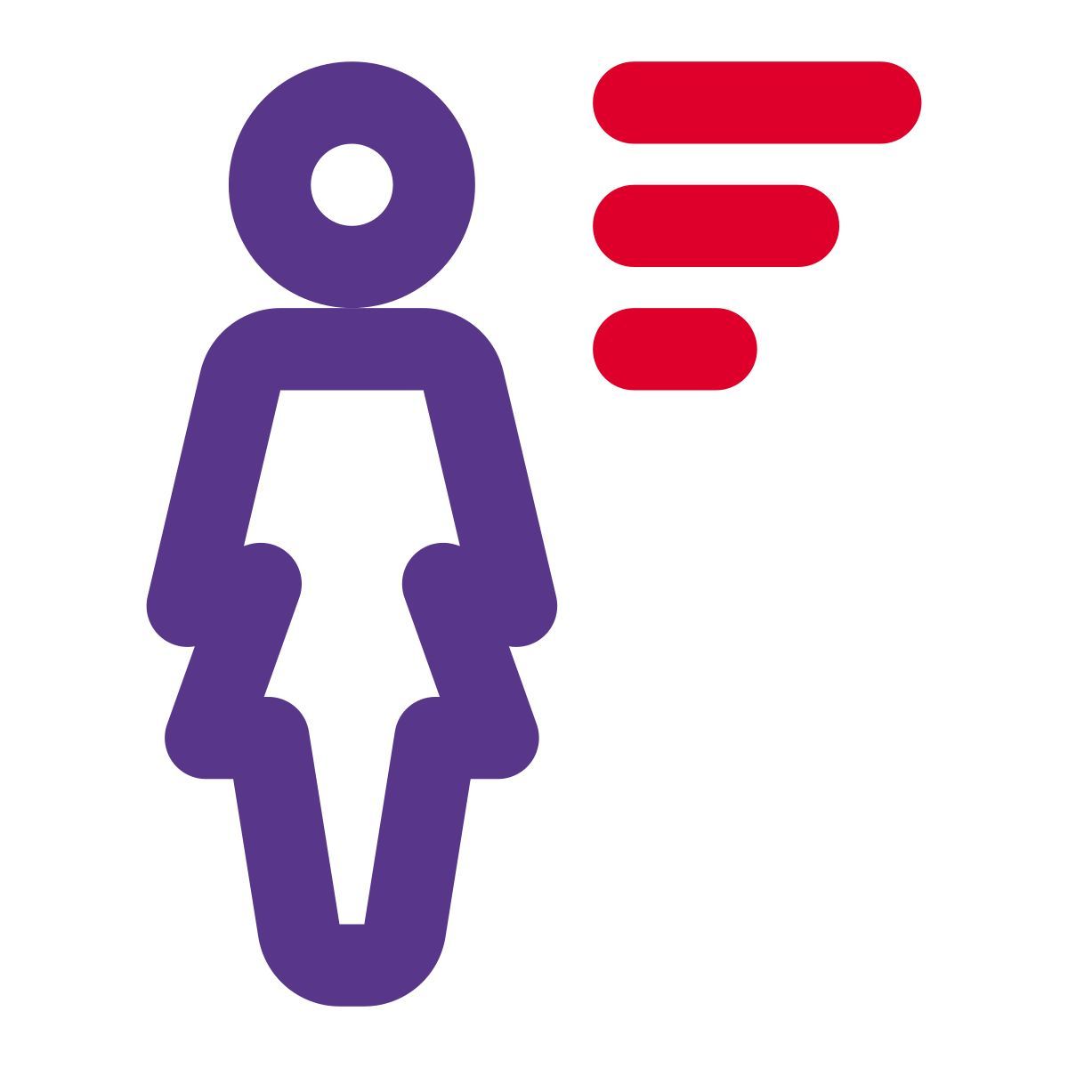 Lista de usuários alinhada à esquerda icon