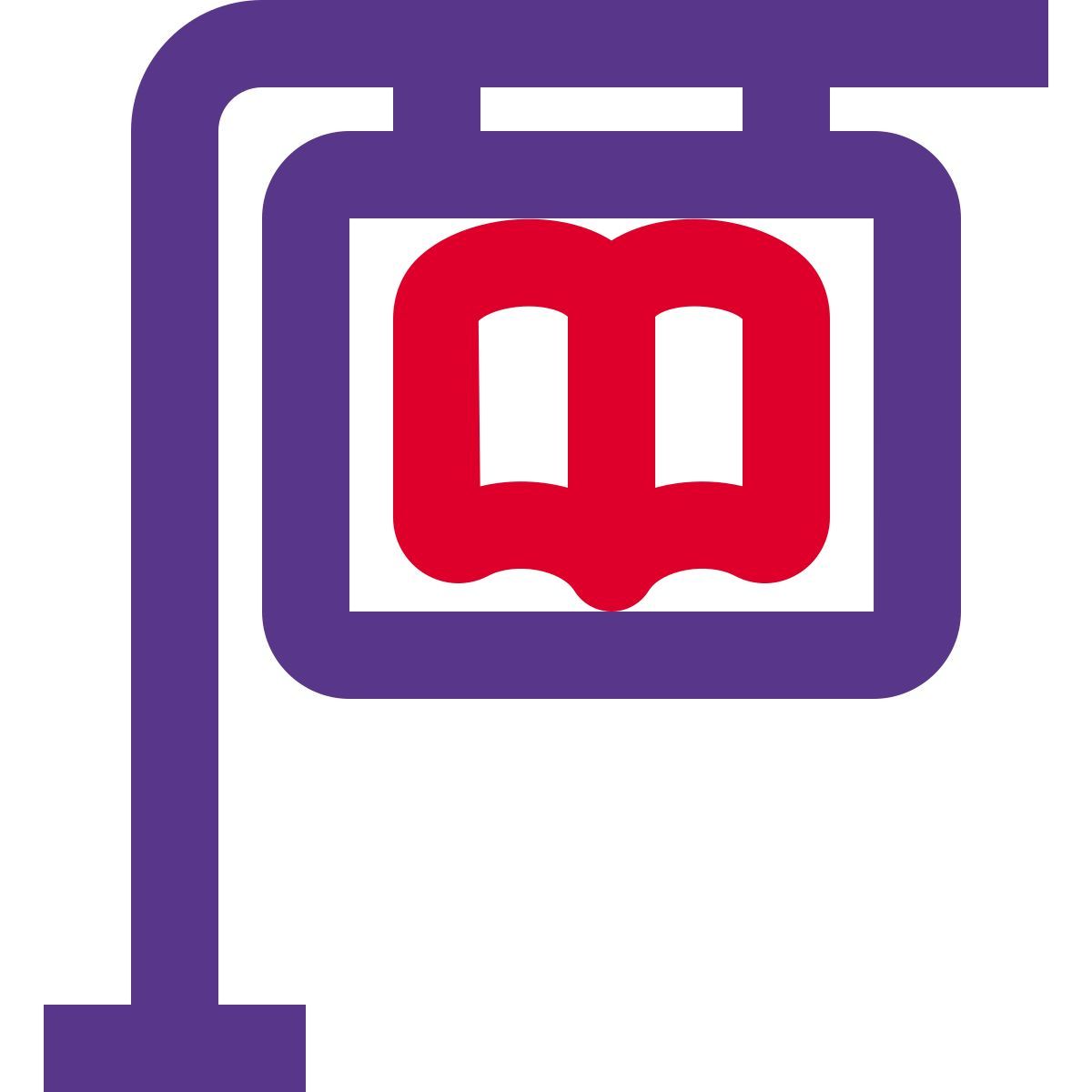 library signboard icon