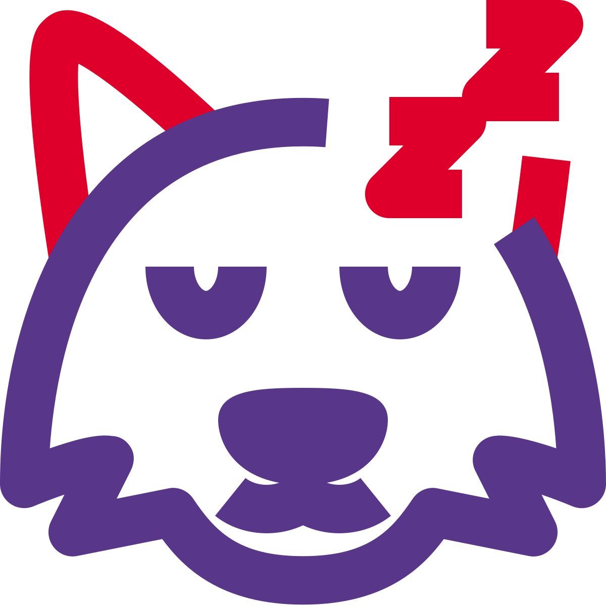 sleeping fox emoticon pictorial representation shared on messenger icon