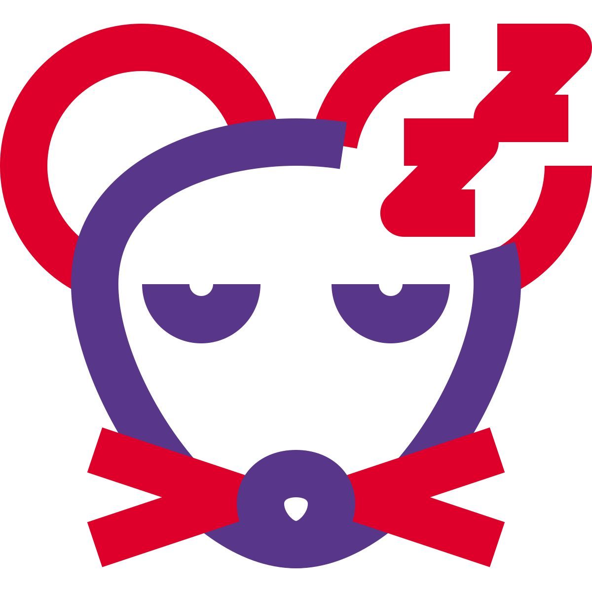 icône sleeping mouse with emoji pictorial representation shared online