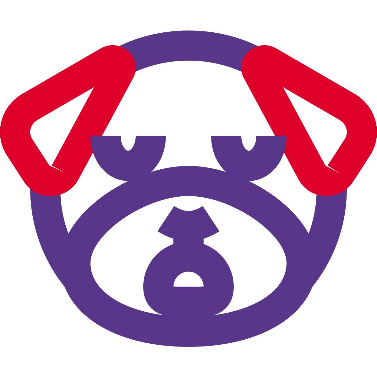 sleepy pug dog with emoji pictorial representation shared online icon