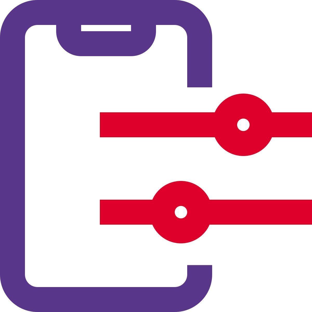 smartphone sliders icon