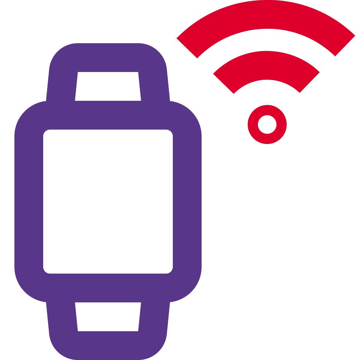 montre smartwatch externe connectée à connexion wifi isolée sur fond blancgsquare smartwatch duo tal revivo icon