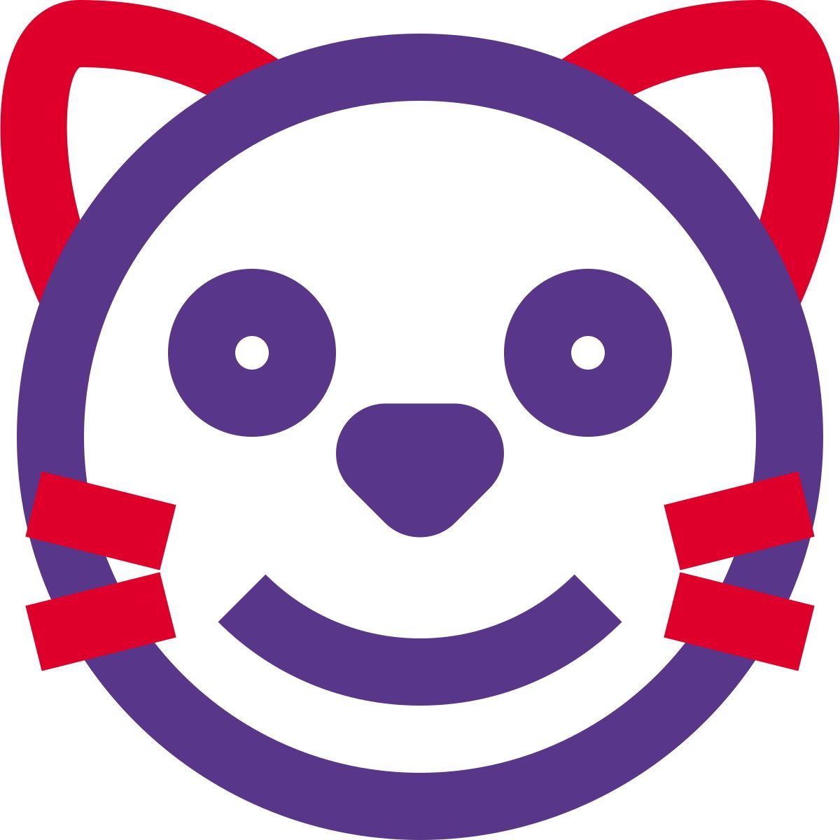 lächelndes katzengesicht emoticon im internet geteilt icon