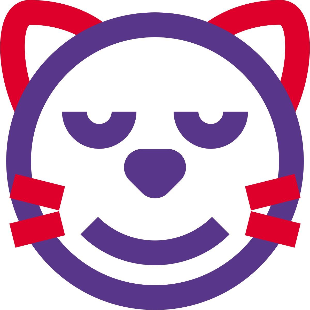 lächelndes katzengesicht mit geschlossenen augen emoji icon