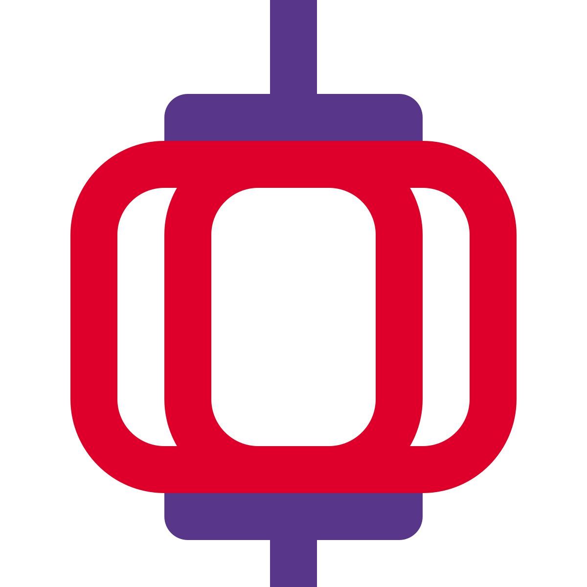 square chinese lantern icon