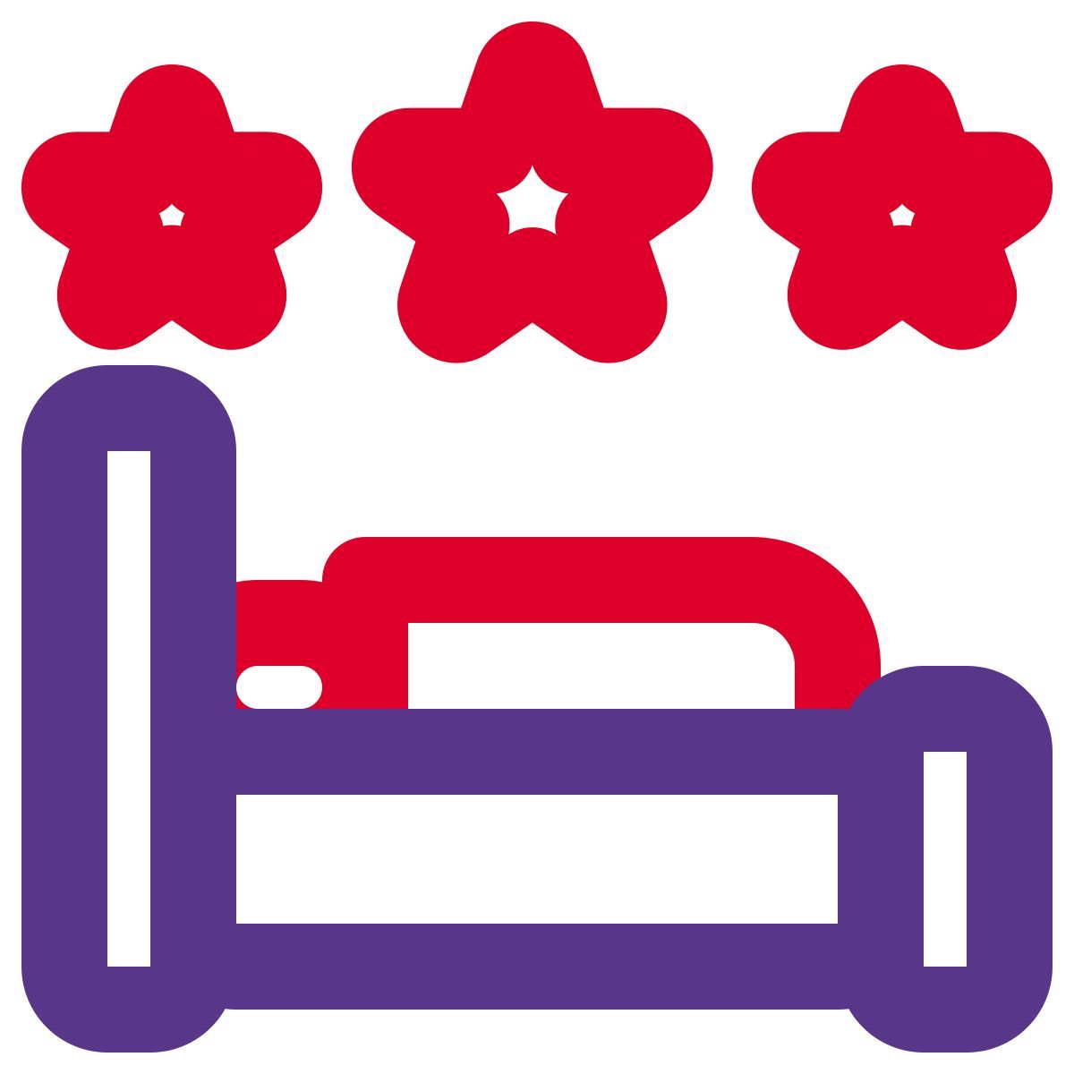 hotel a tre stelle icon