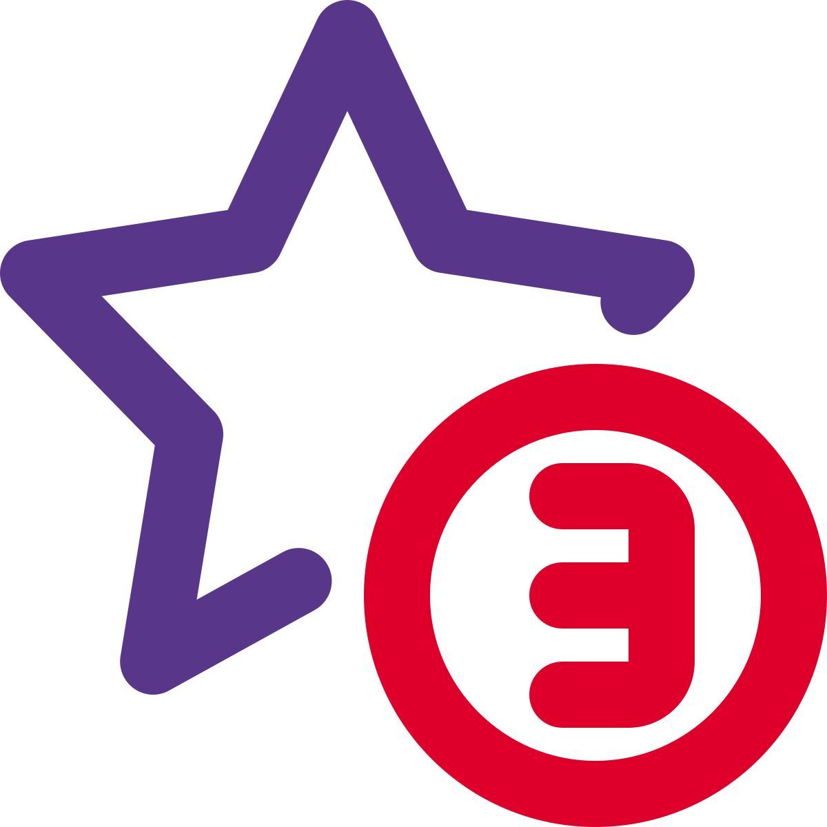 three star rating icon