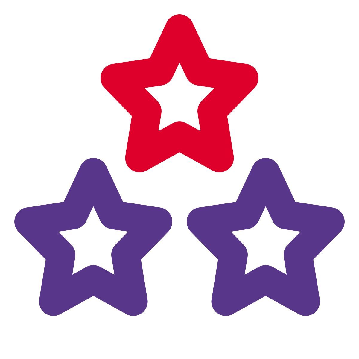 calificación de tres estrellas icon