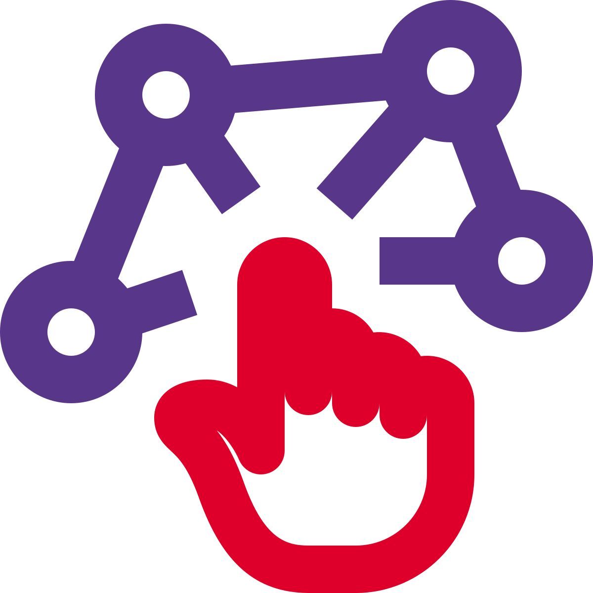 interactive network nodes icon