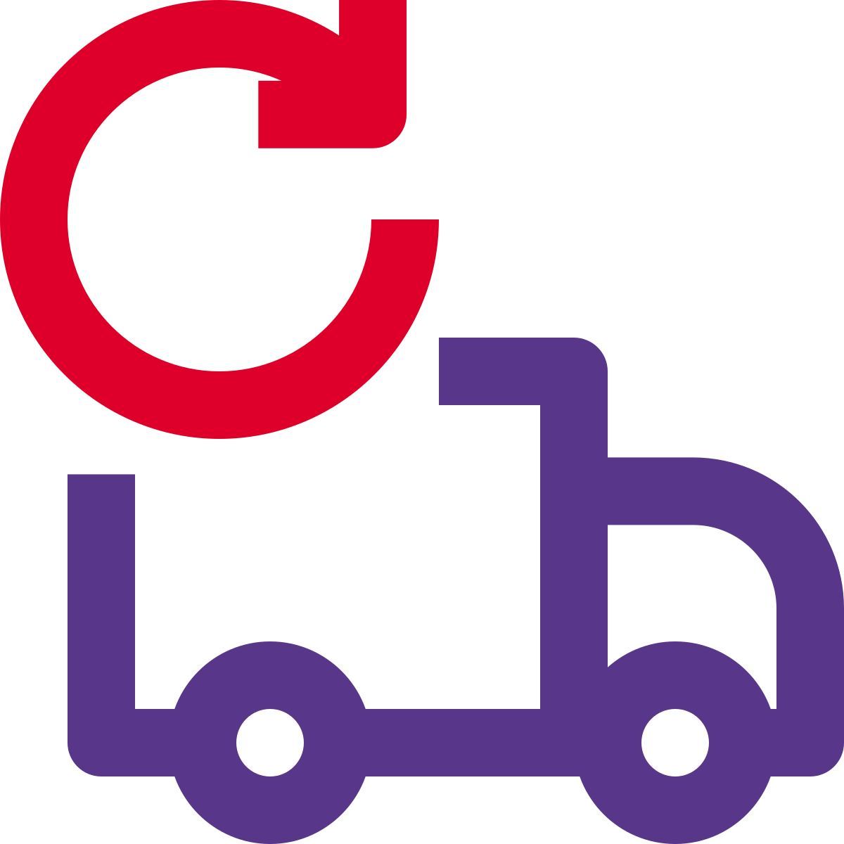 returning truck icon