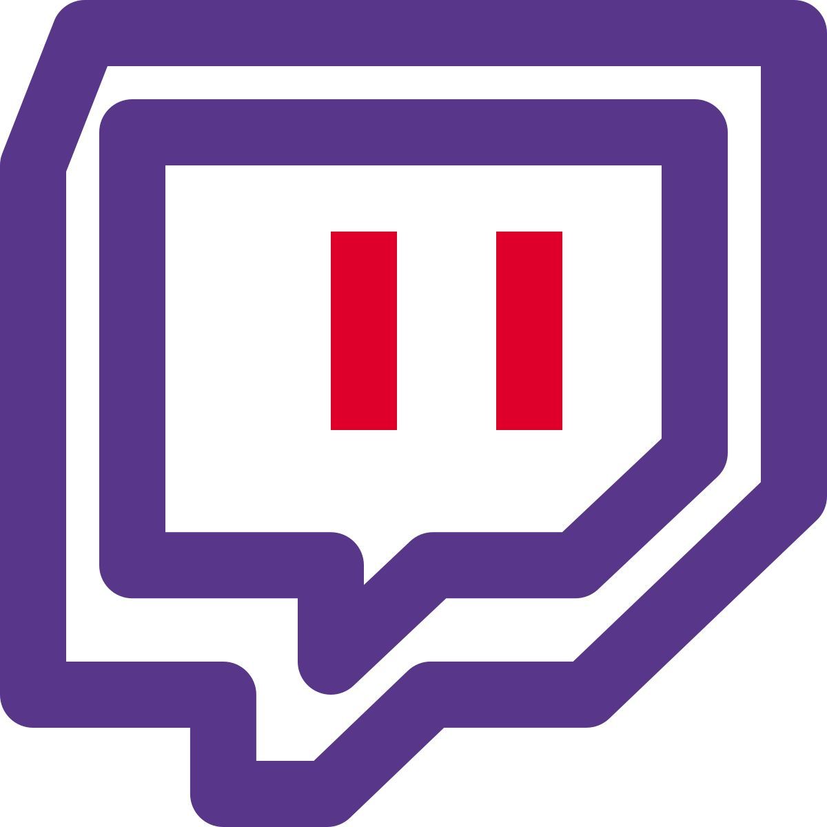 외부 트위치는 라이브 스트리밍 비디오 플랫폼 아마존 자회사 로고 듀오 탈 부활 icon