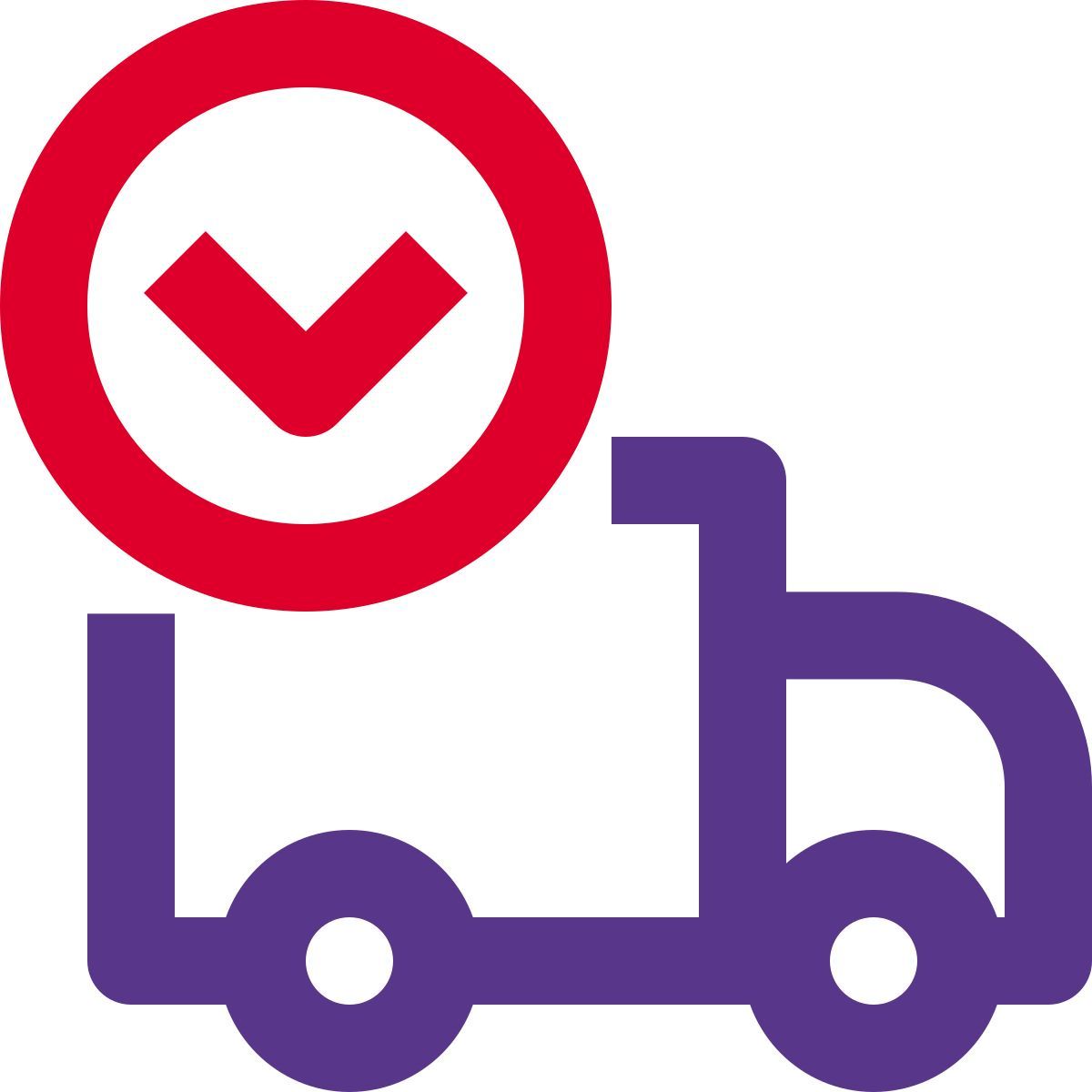 unloading delivery truck icon