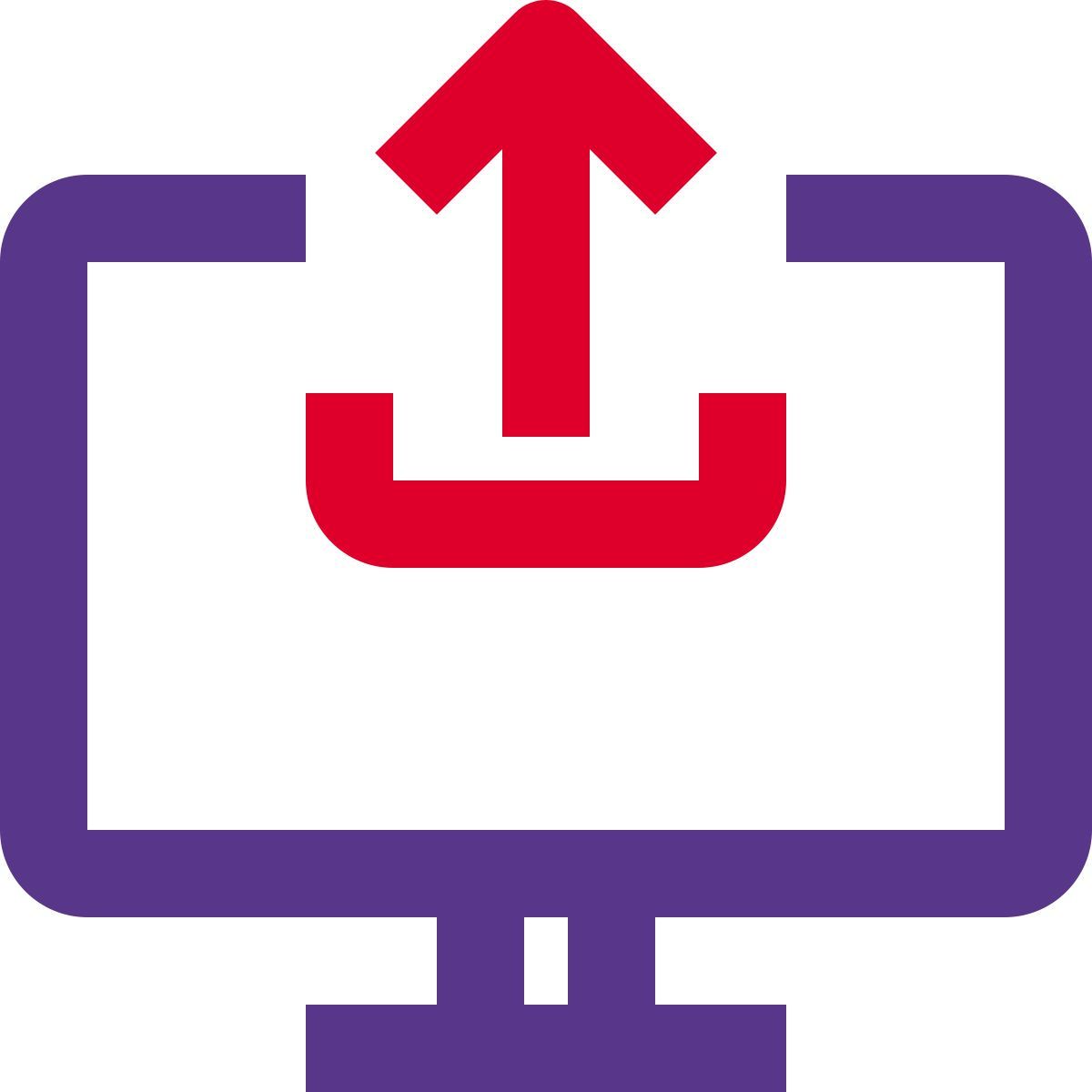 upload content online from personal computer layout icon