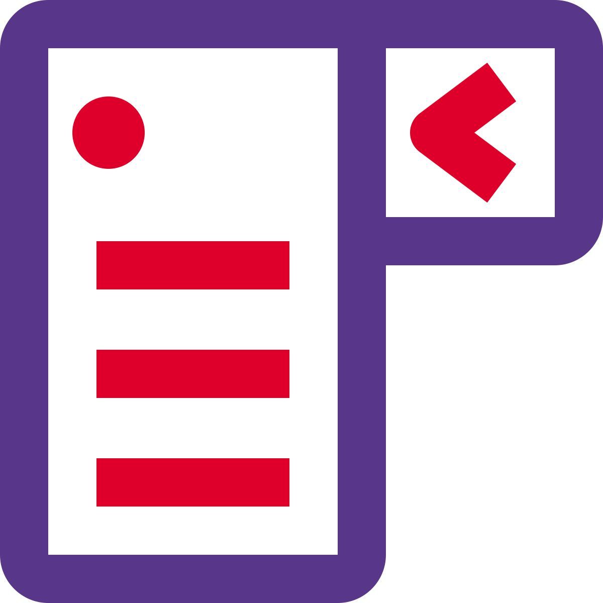 dropdown menu icon