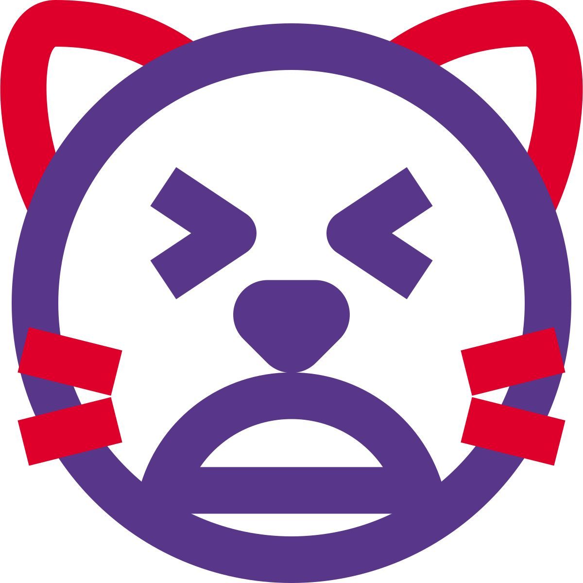 weary cat emoji with eyes closed shared online icon