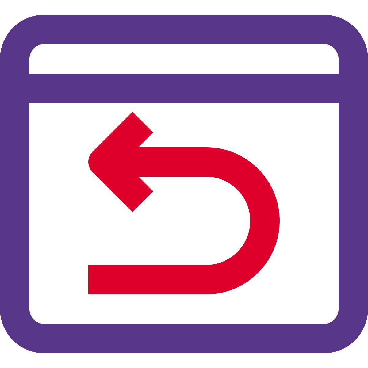 web rücklauf icon