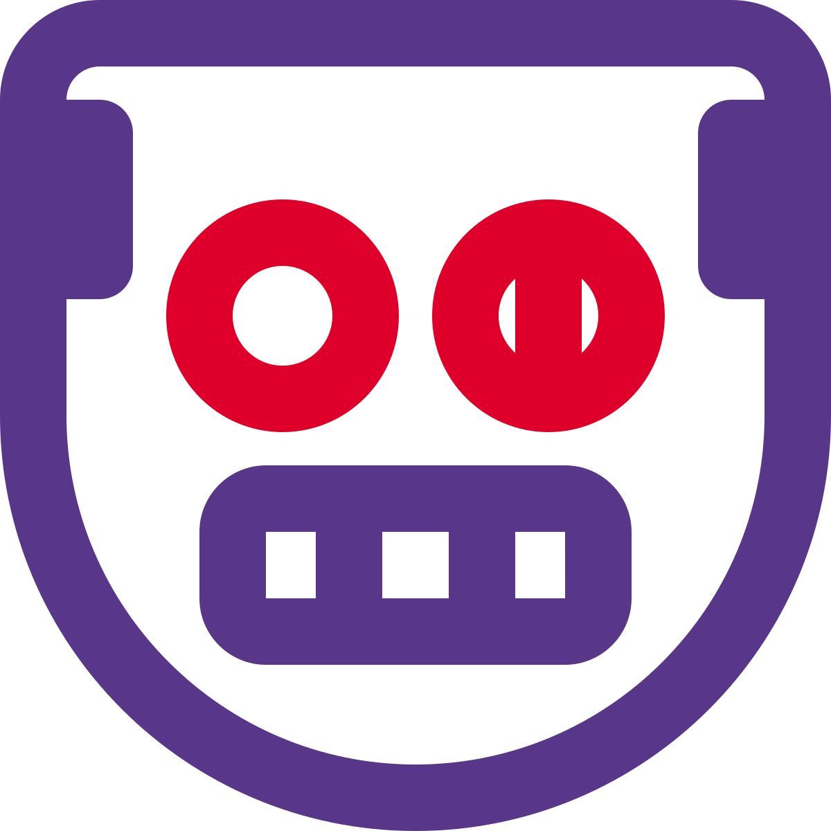 strana maschera da robot icon