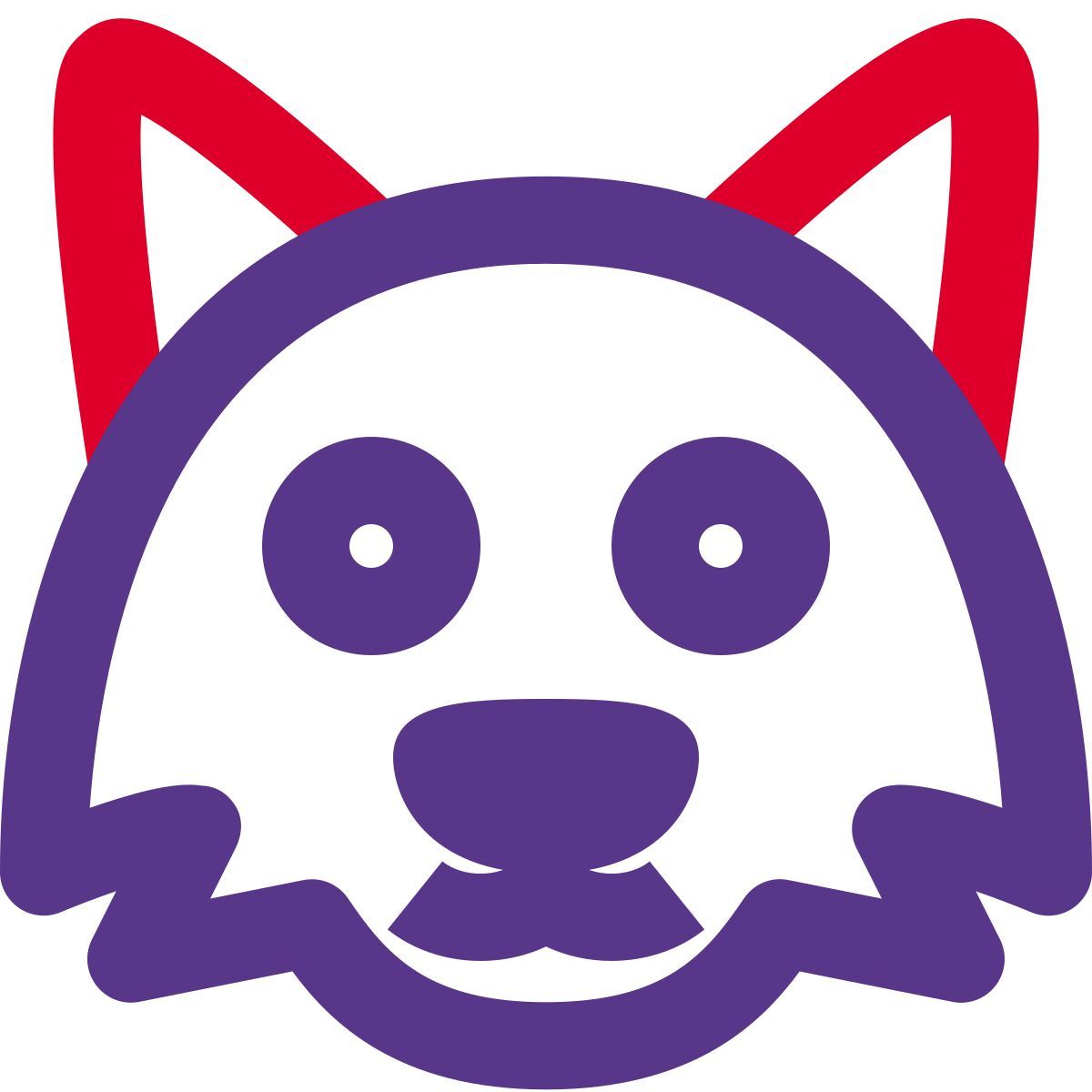 layout de emoji de raposa selvagem para aplicativo de bate papo icon