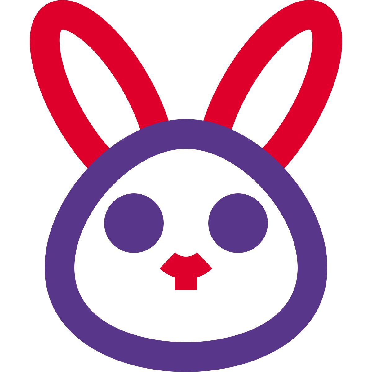 wild rabbit without mouth pictorial representation emoji icon