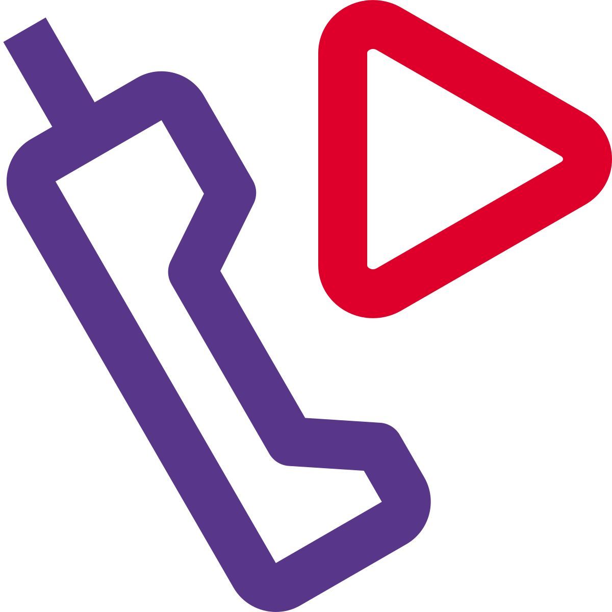 satellite phone play icon