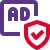external privacy-protected-ads-with-shield-badge-layout-advertising-duo-tal-revivo icon