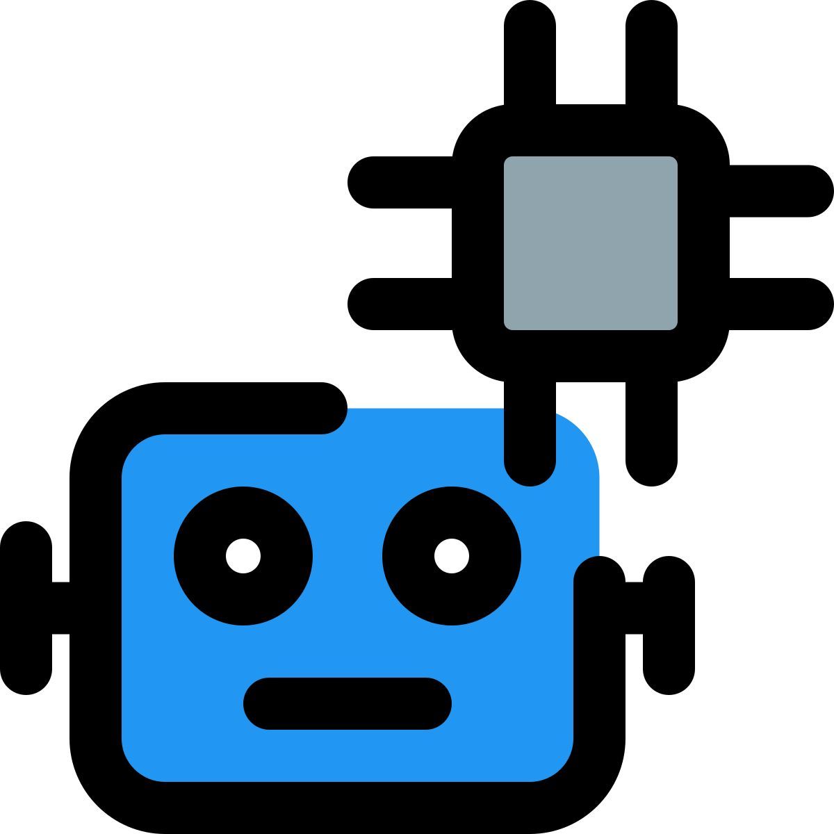 microprocessor robot icon