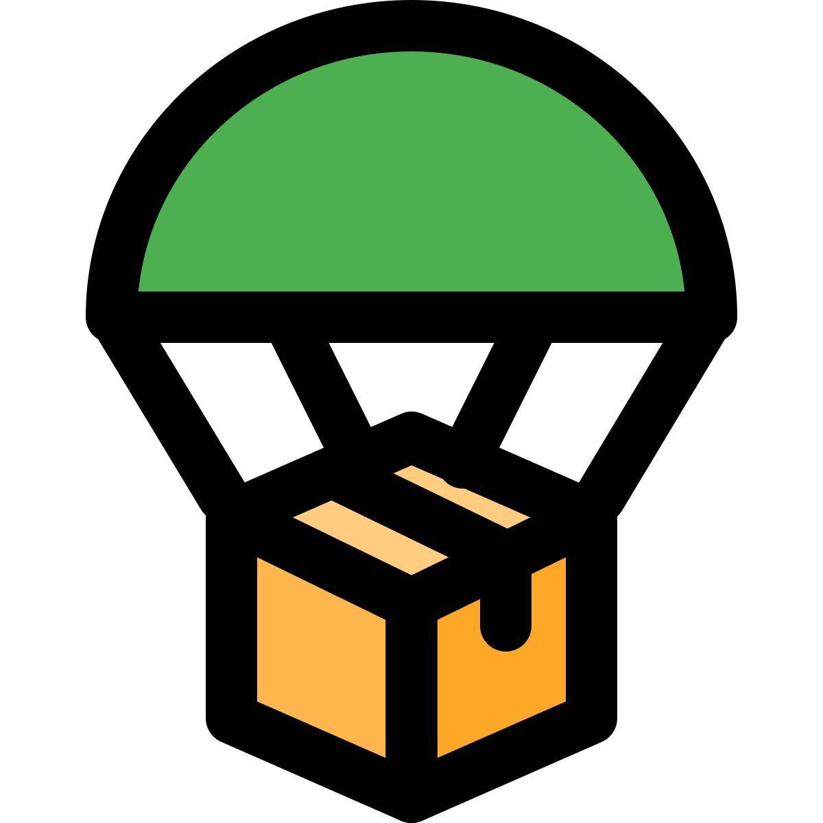 cargo parachute icon