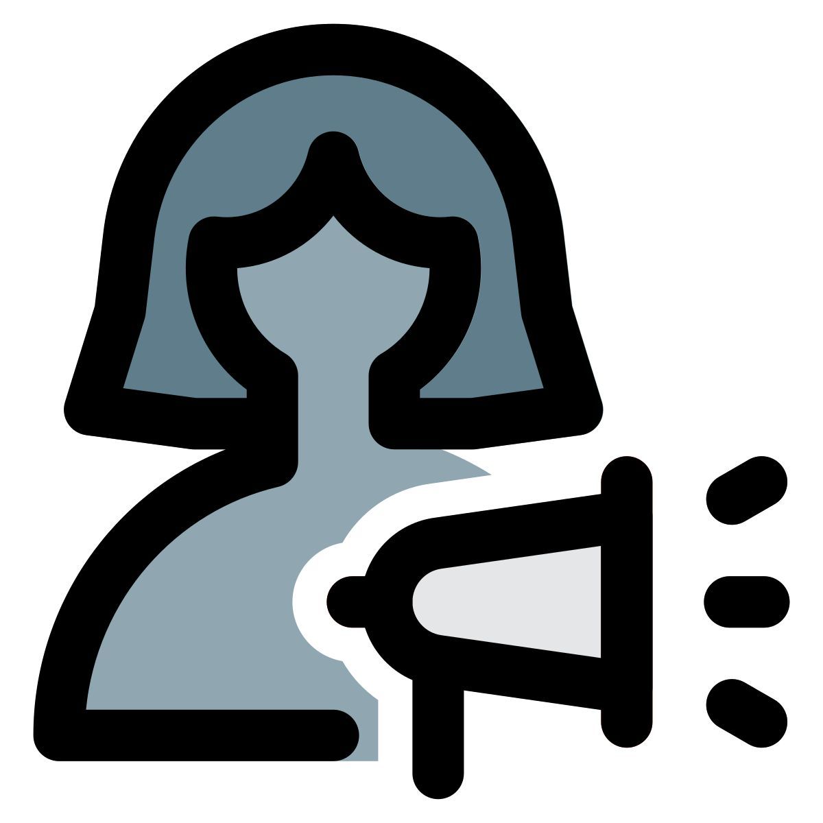 announcement for the new rules for the company a megaphone logotype icon