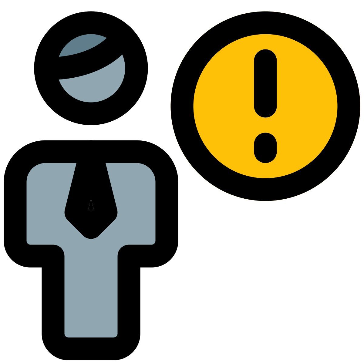 application warning with exclamation sign layout for company website icon