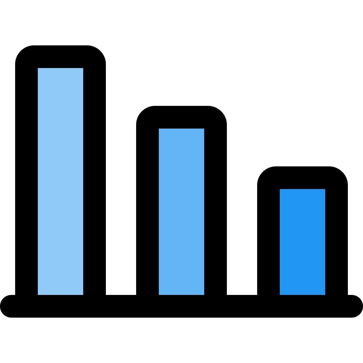 gráfico decreciente icon